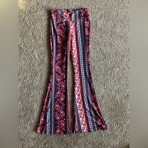 No Boundaries Multicolor Paisley Flare Leggings
